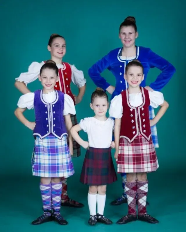 A Group Of Young Girls Wearing Kilts Are Posing For A Picture — International Dance Affair In North Mackay, QLD