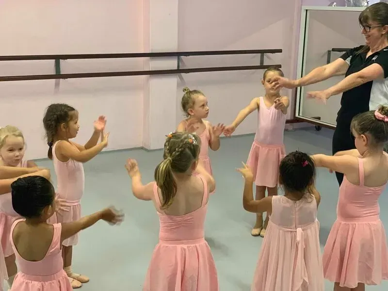 A Group Of Young Girls Are Dancing In A Circle In A Dance Studio — International Dance Affair In North Mackay, QLD
