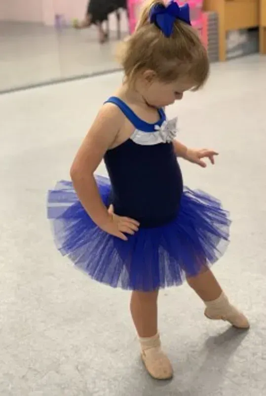 A Little Girl Is Wearing A Blue Tutu And A Blue Leotard — International Dance Affair In North Mackay, QLD