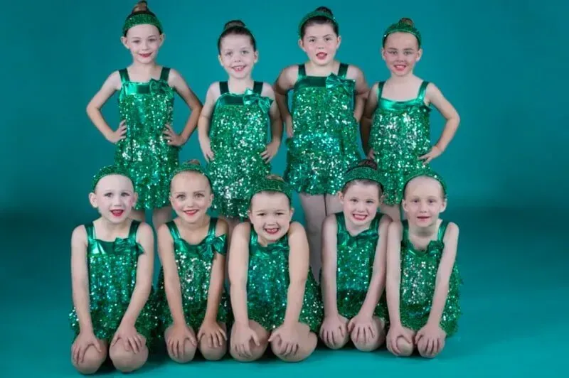 A Group Of Young Girls In Green Dress — International Dance Affair In North Mackay, QLD