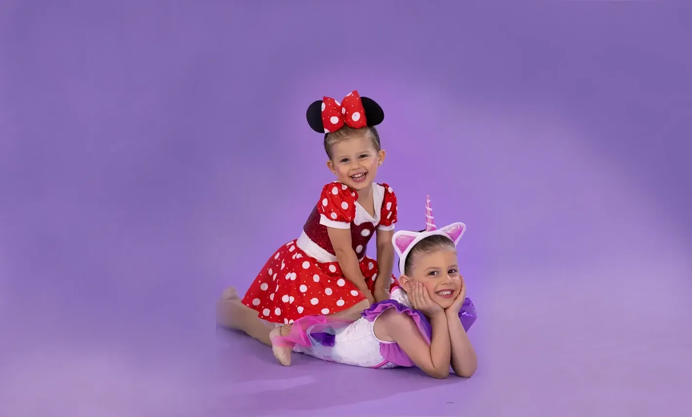 Two Little Girls Possessing For A Picture — International Dance Affair In North Mackay, QLD