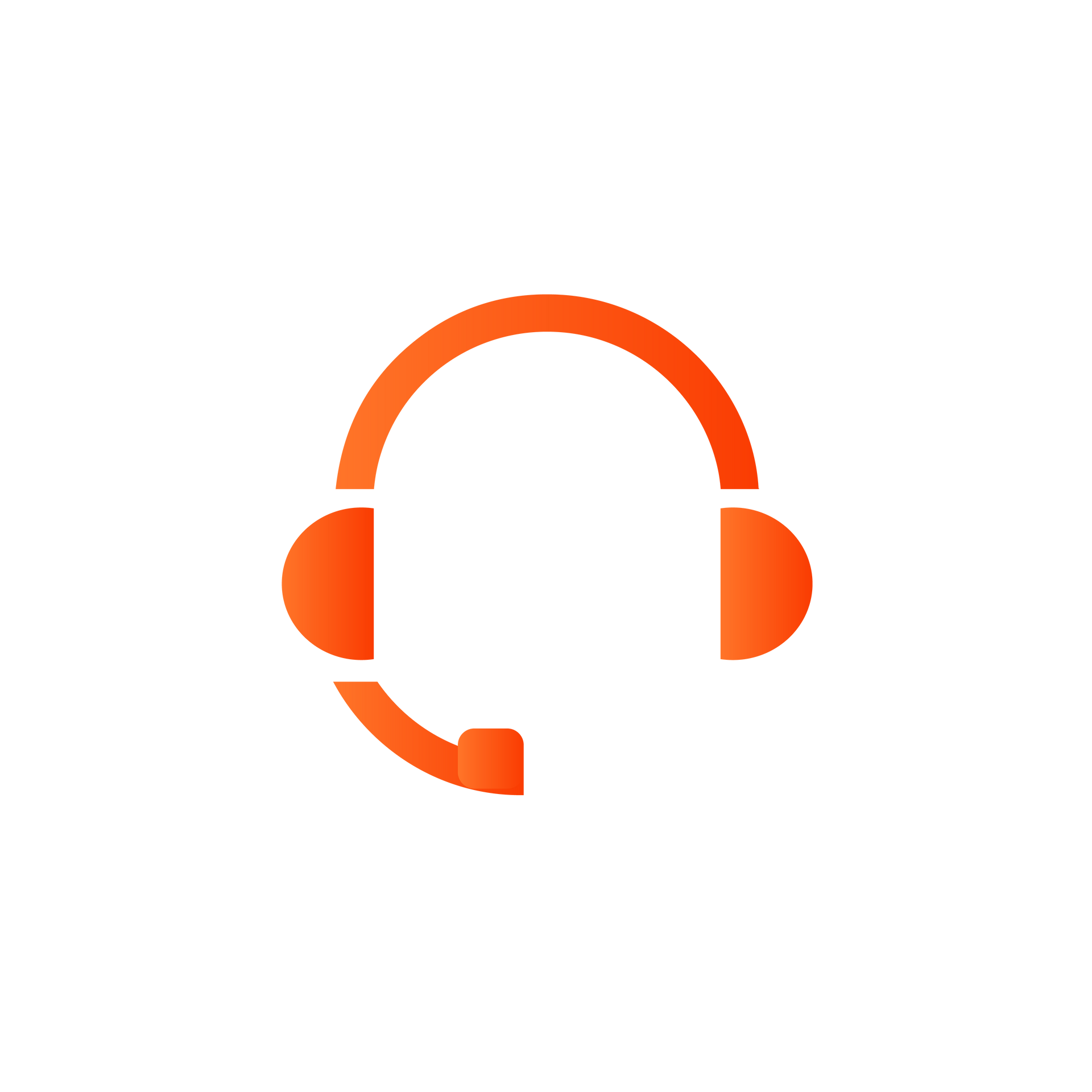 Orange headset icon.