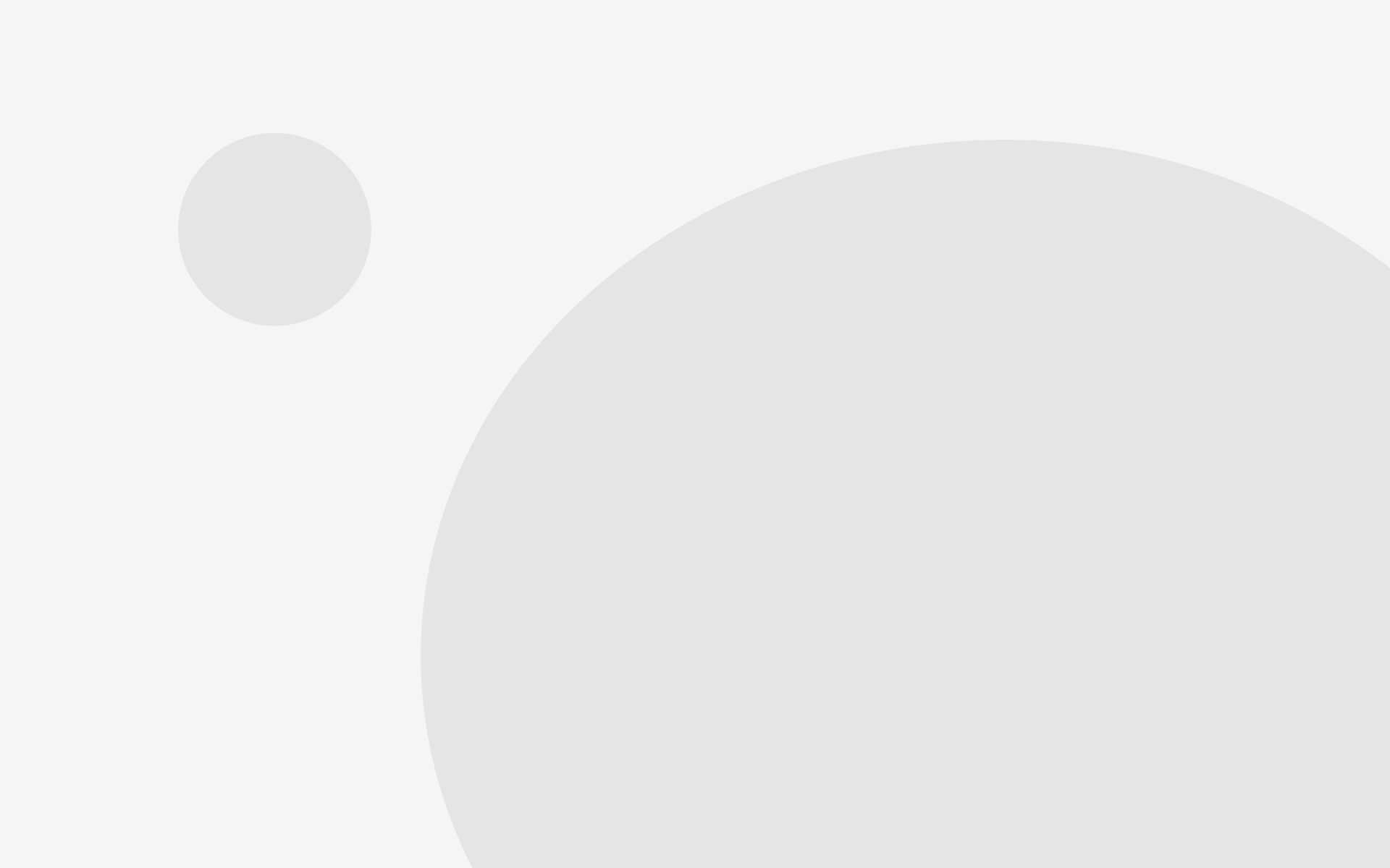 Two gray circles of different sizes on a white background.