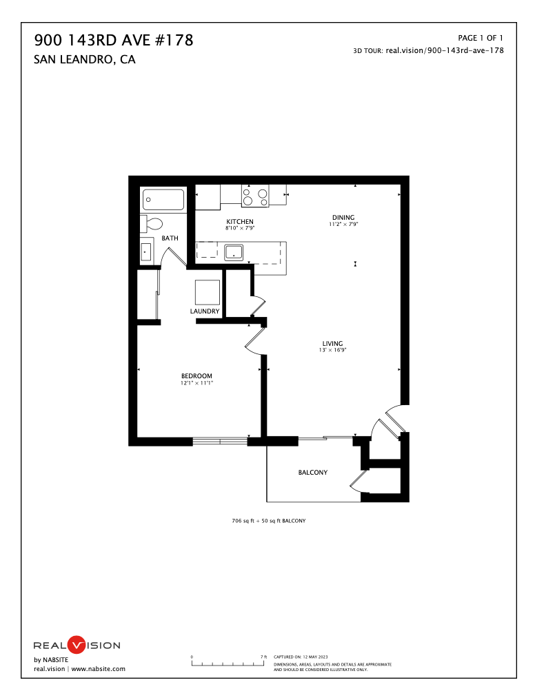 1 bedroom floorplan parkside commons san leandro apartment