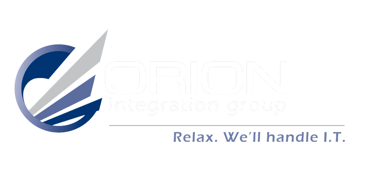 A blue and white logo with the words `` relax , we 'll handle it ''.