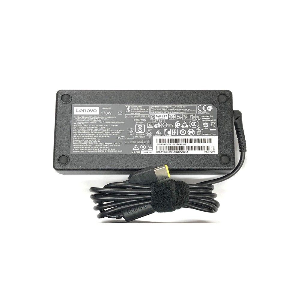Originele 170W adapter voor Lenovo ThinkPad W540 P1 G3 P1 G5 P52s P52 P51 P50s (20V 8,5A rechthoek) bulkverpakking, gebruikt
