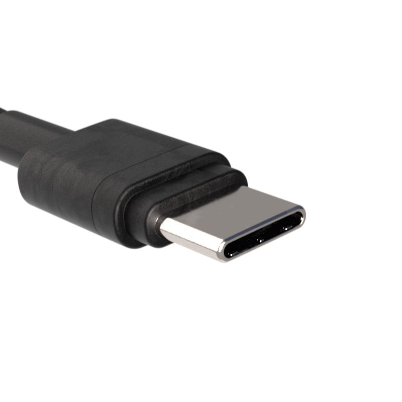 140W USB-C autolader zwart met vaste USB-C braided USB-C kabel