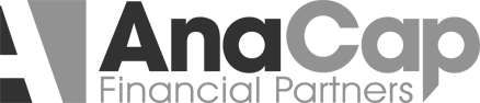 A black and white logo for anacap financial partners