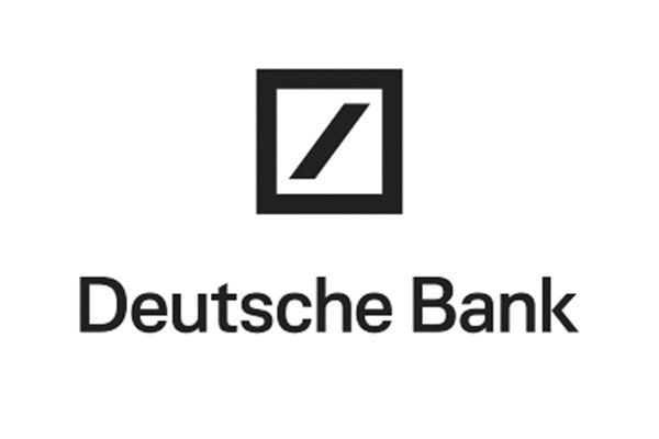 A black and white logo for deutsche bank on a white background.