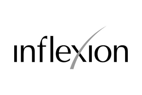 The word inflexion is on a white background