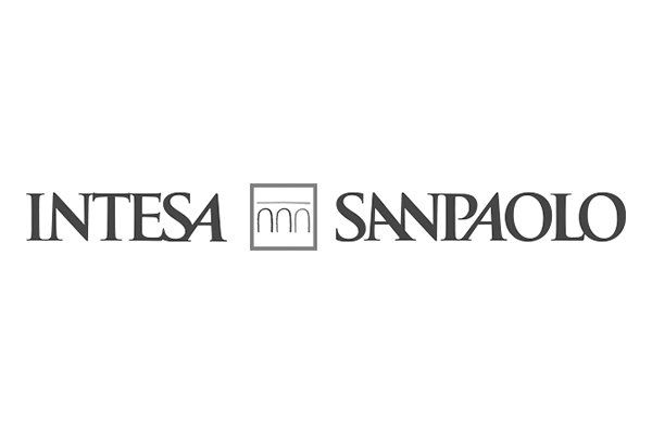 A black and white logo for intesa sanpaolo