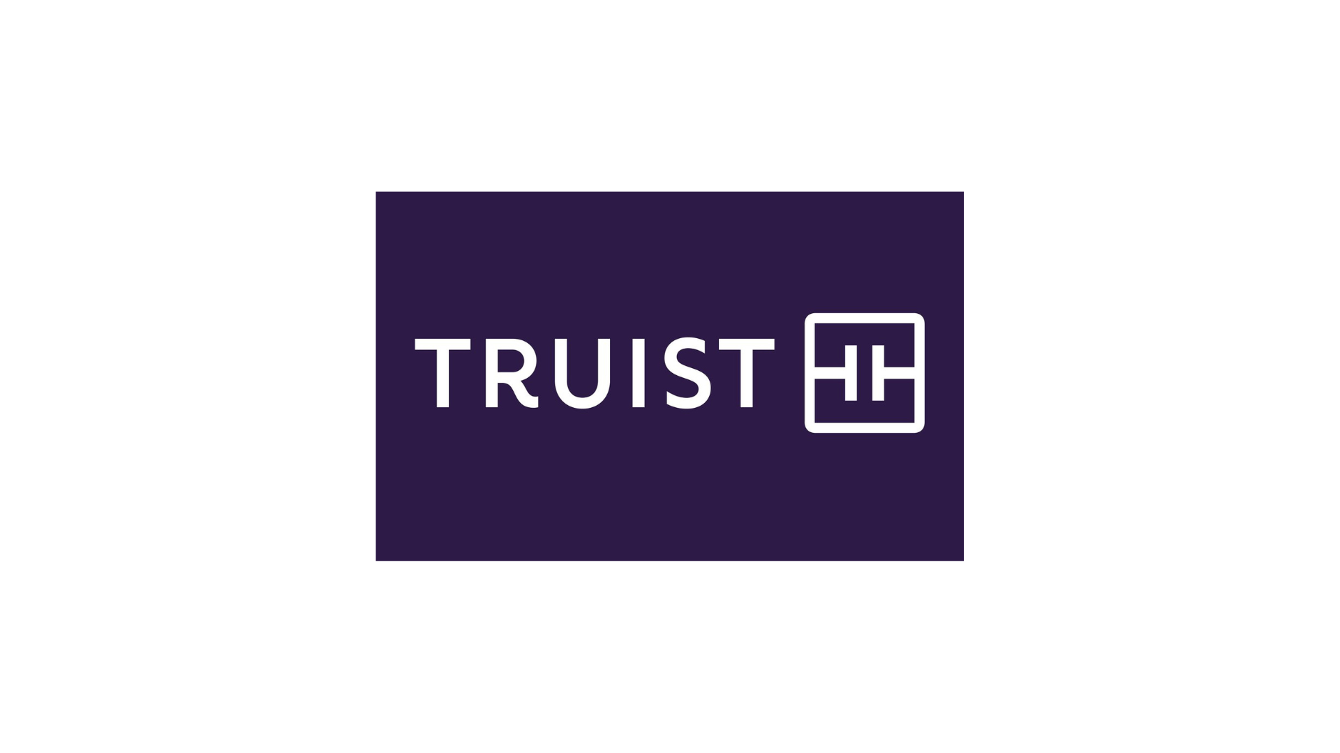The logo for truist hh is purple and white on a white background.