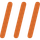 Three diagonal orange bars on a white background