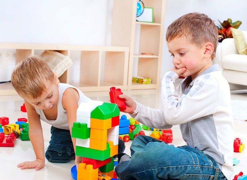 Toddlers playing together