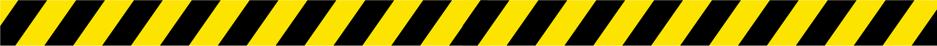 A horizontal strip of repeating diagonal yellow and black warning stripes.
