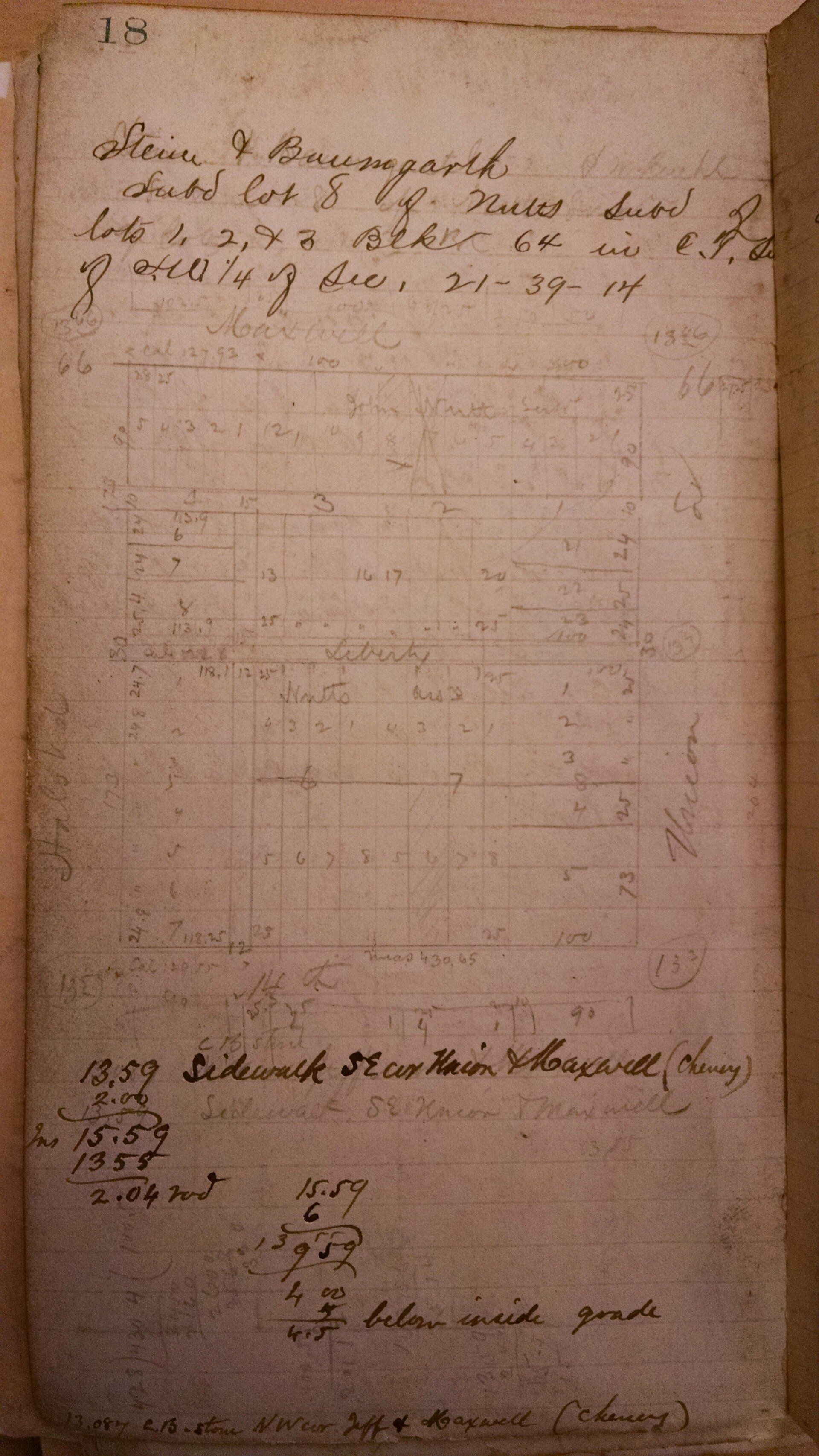 Sketched records of the area.