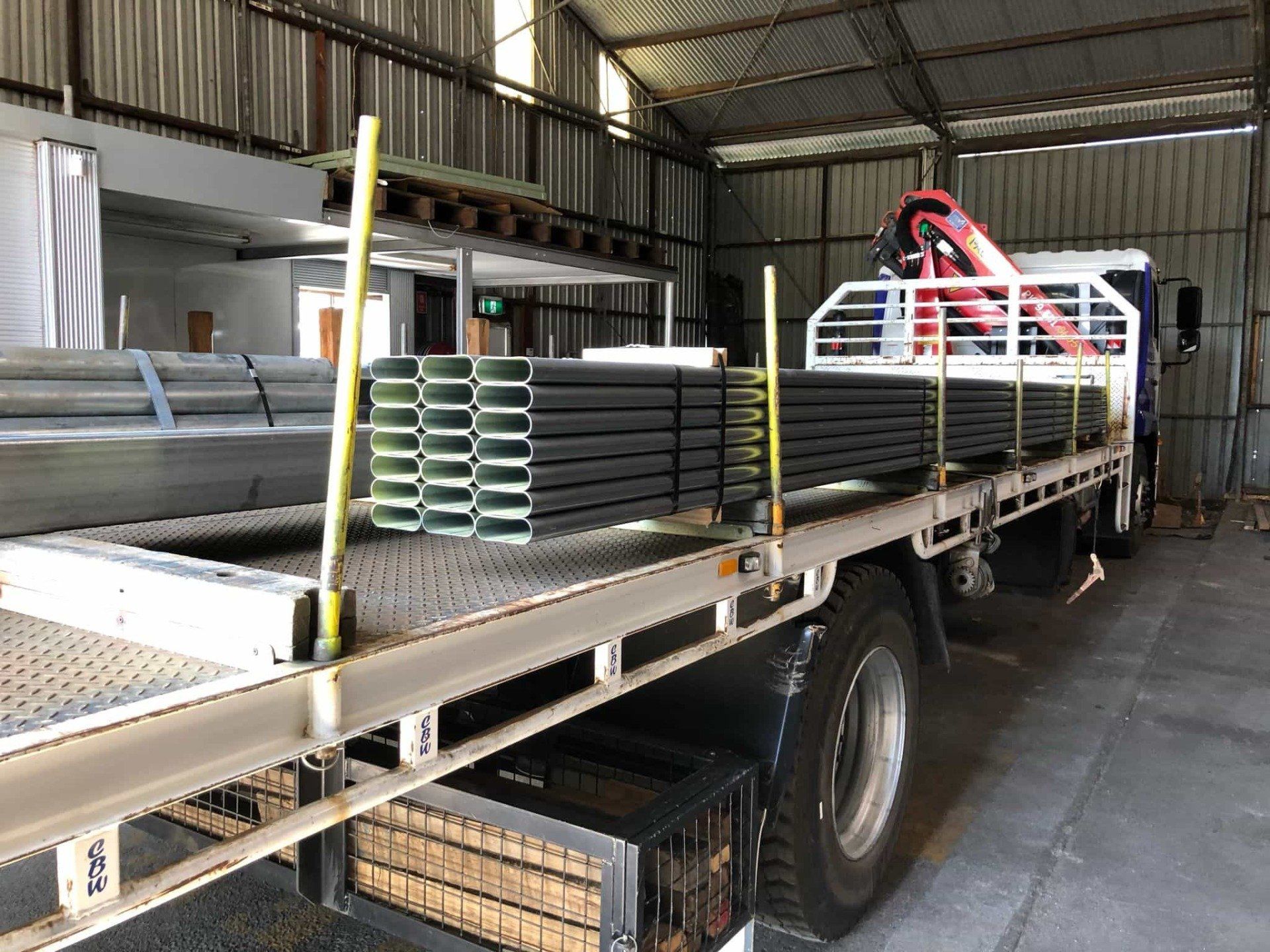 Delivery Truck with Materials — Metal Mates in Central Coast, NSW