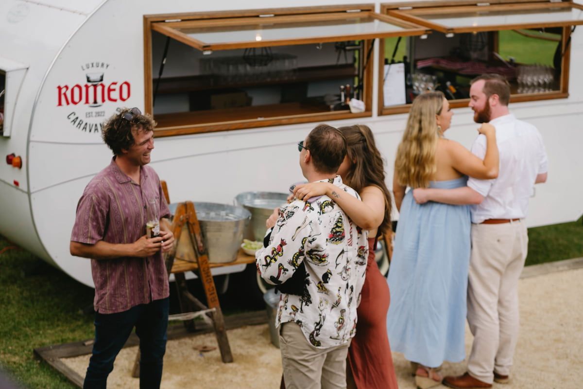 People Socializing Beside a White Food Truck โ Seed + Salt Photography In Smithtown, NSW