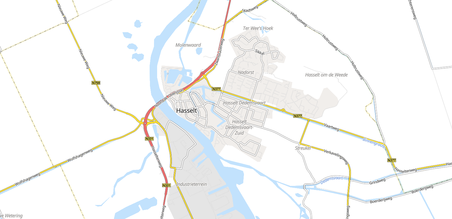 Plattegrond Hasselt (OV)