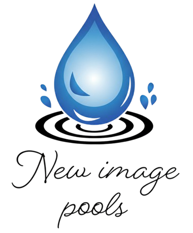 Blue water drop over concentric ripples, "New Image Pools" text.