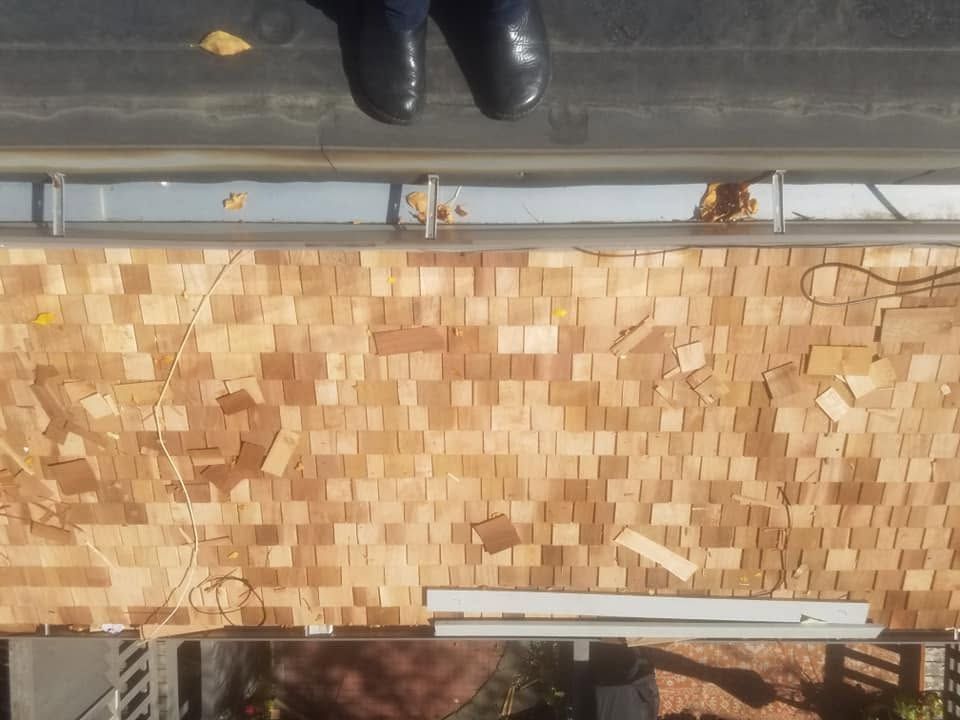 Wood shingle roof replacement project in Sioux Falls, SD