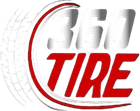 B6D Tire logo in red, white, and gray with curved circular swoosh