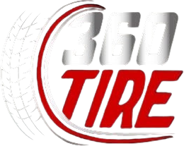 B6D Tire logo in red, white, and gray with curved circular swoosh