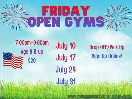 Open Gym Tumbling & Gymnastics Training in Irving Texas