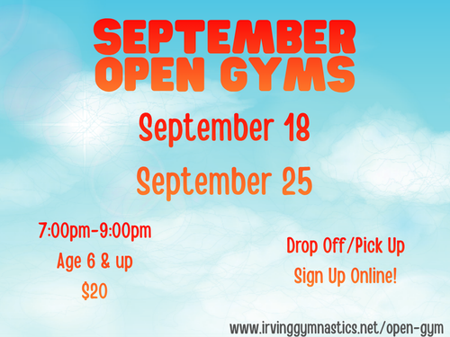 Open Gym Tumbling & Gymnastics Training in Irving Texas