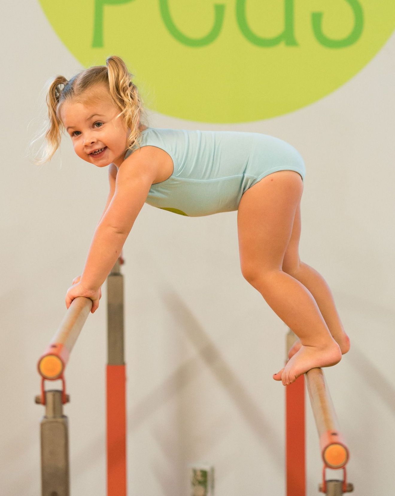 Sweet Peas Gymnast crawling in Irving Gymnastics