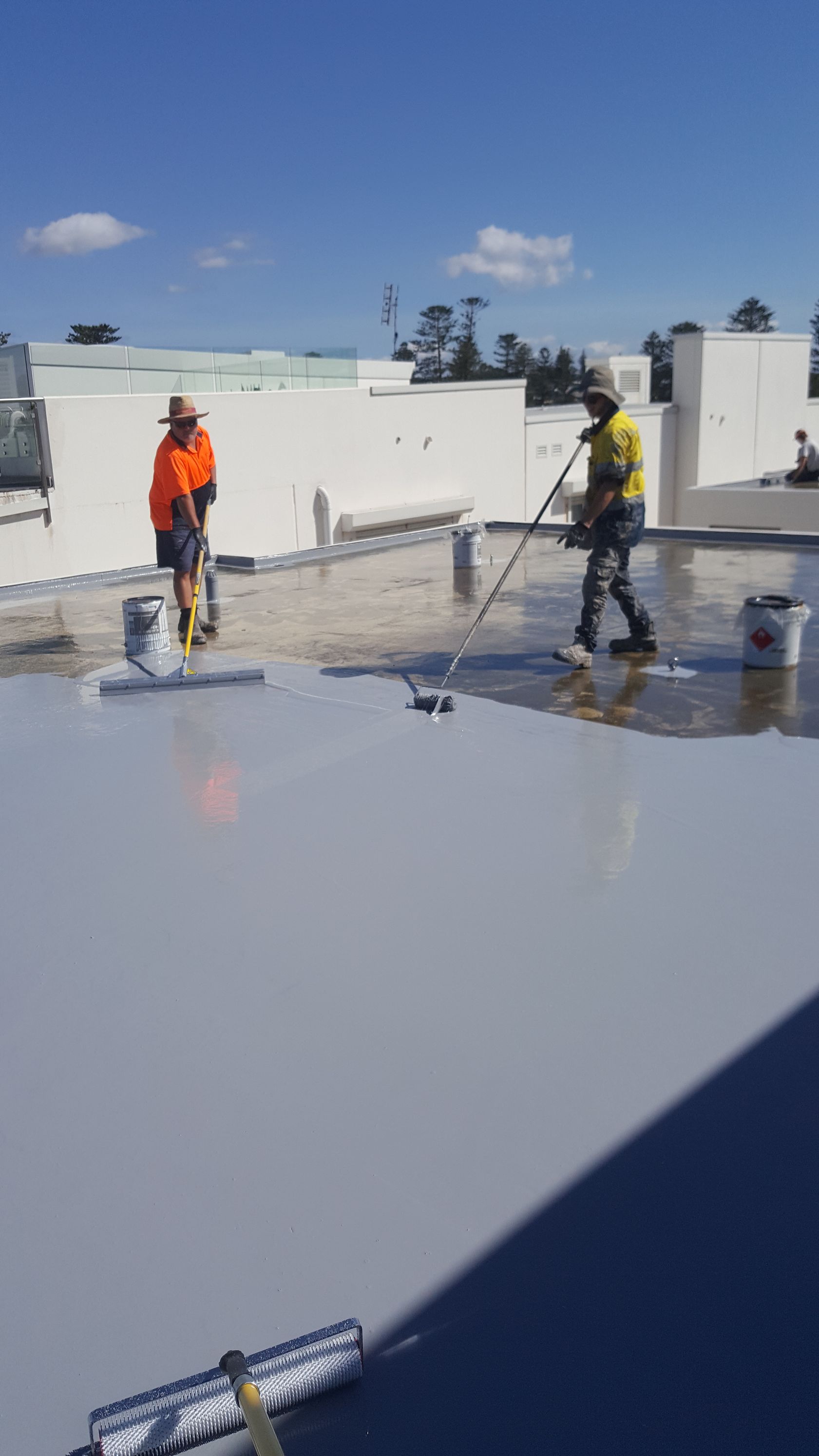 Waterproofer Painting Concrete — Leak Free Waterproofing in Unanderra, NSW