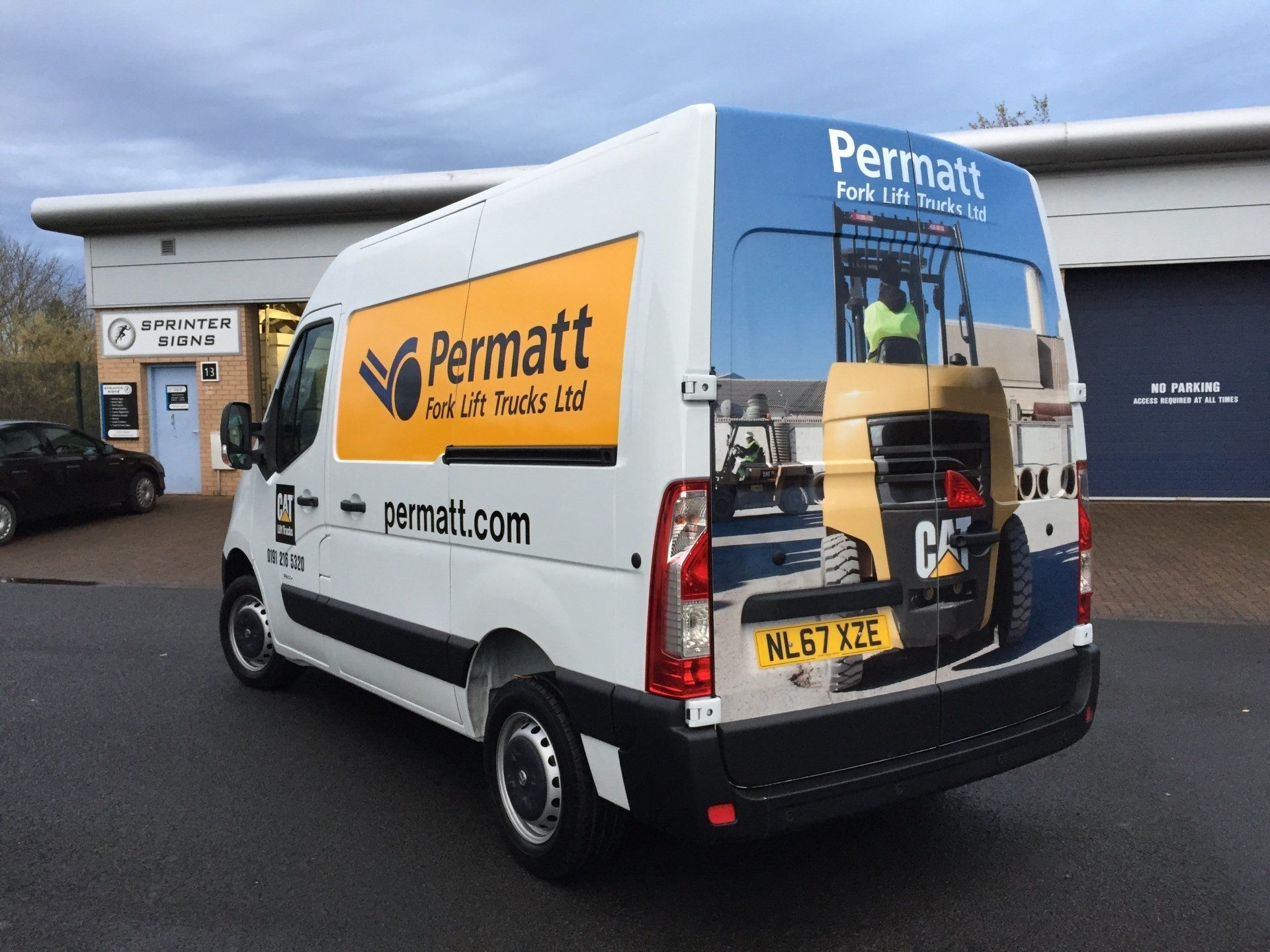 Printed and die cut vinyl van livery Permatt Newcastle Upon Tyne