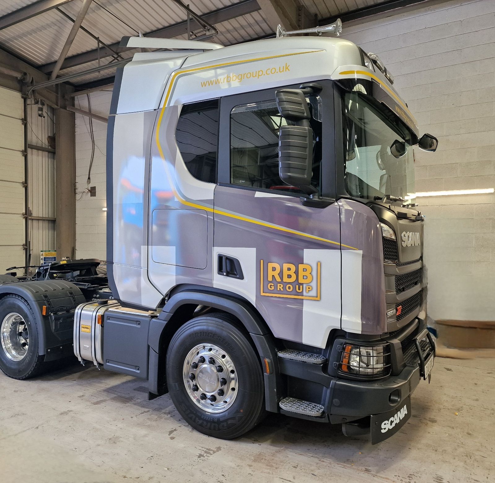 Tractor unit digitally printed part wrap Northumberland