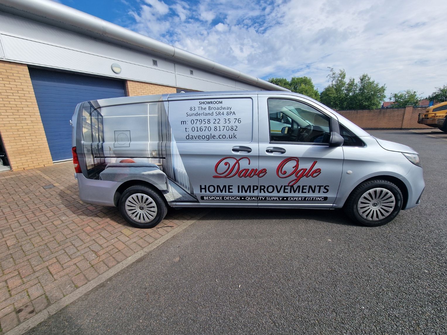Digitally printed and die cut vinyl part wrap Dave Ogle Ashington