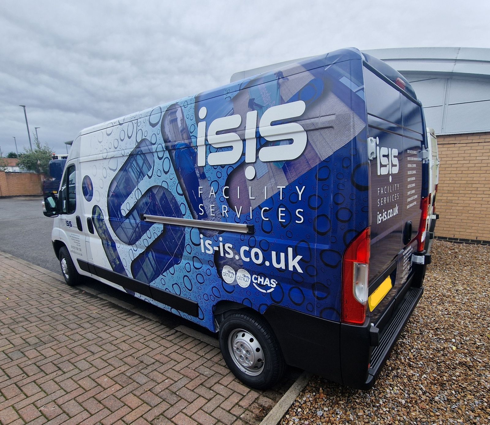 Digitally printed wrap ISIS Facility Services Cramlington Northumberland