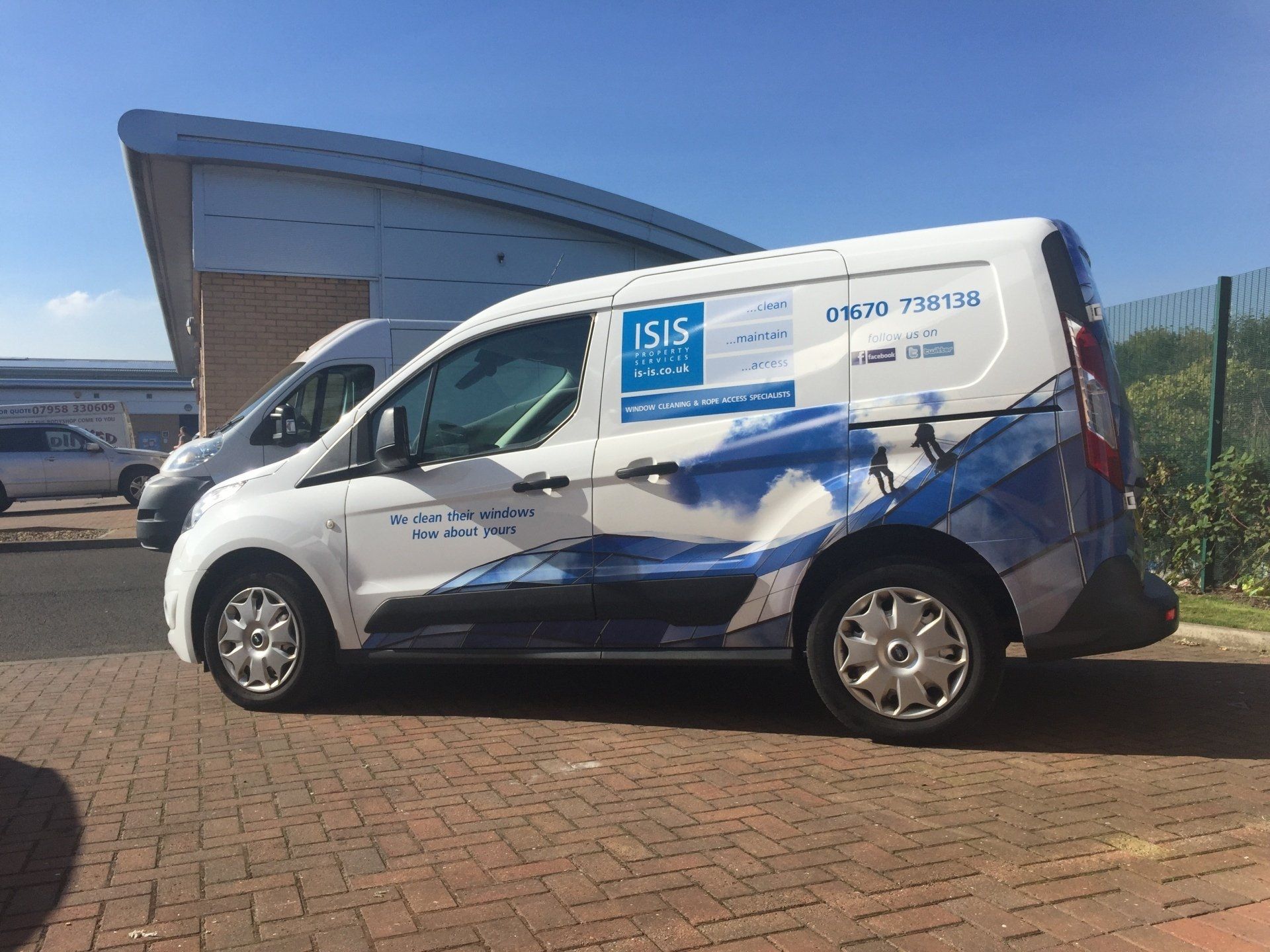 Digitally printed part wrap ISIS Property Services Cramlington