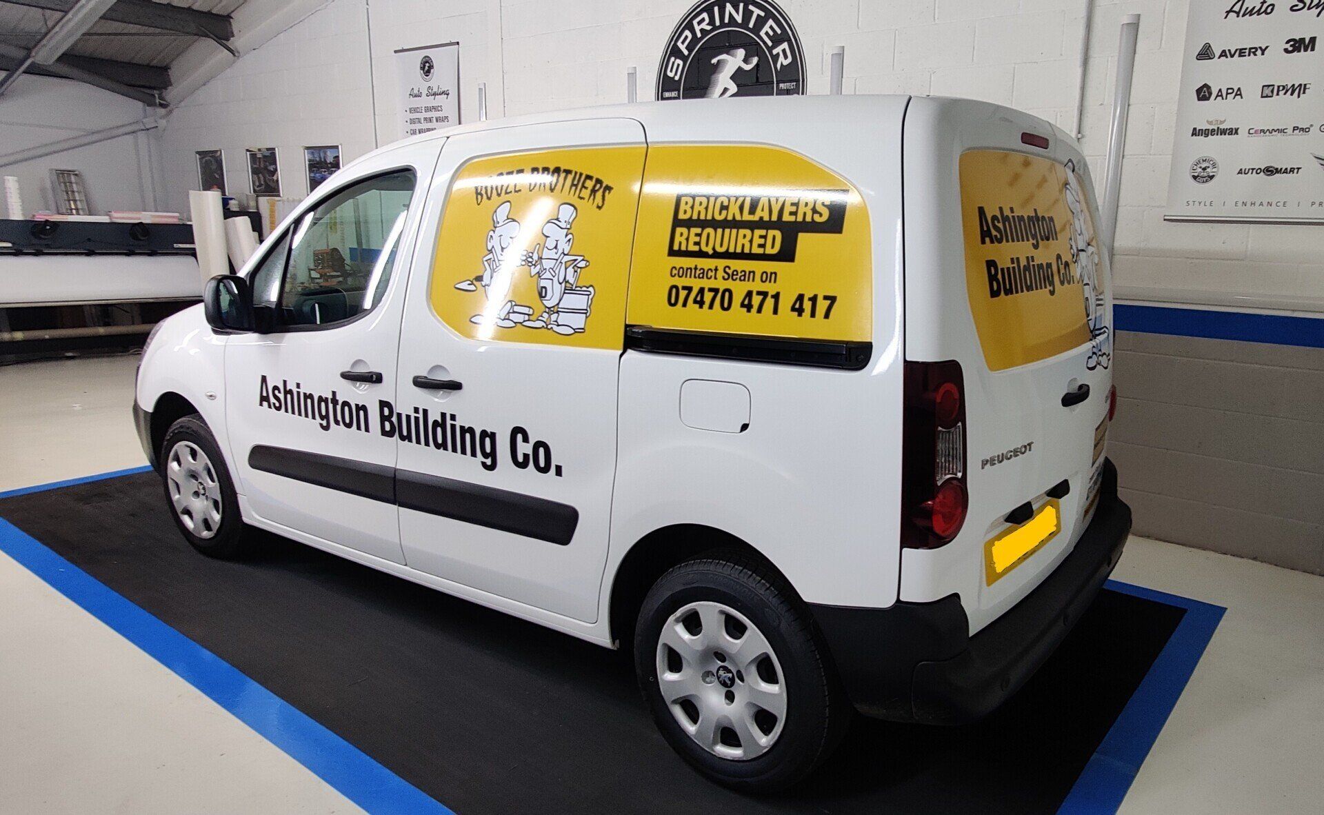 Vinyl van livery Ashington