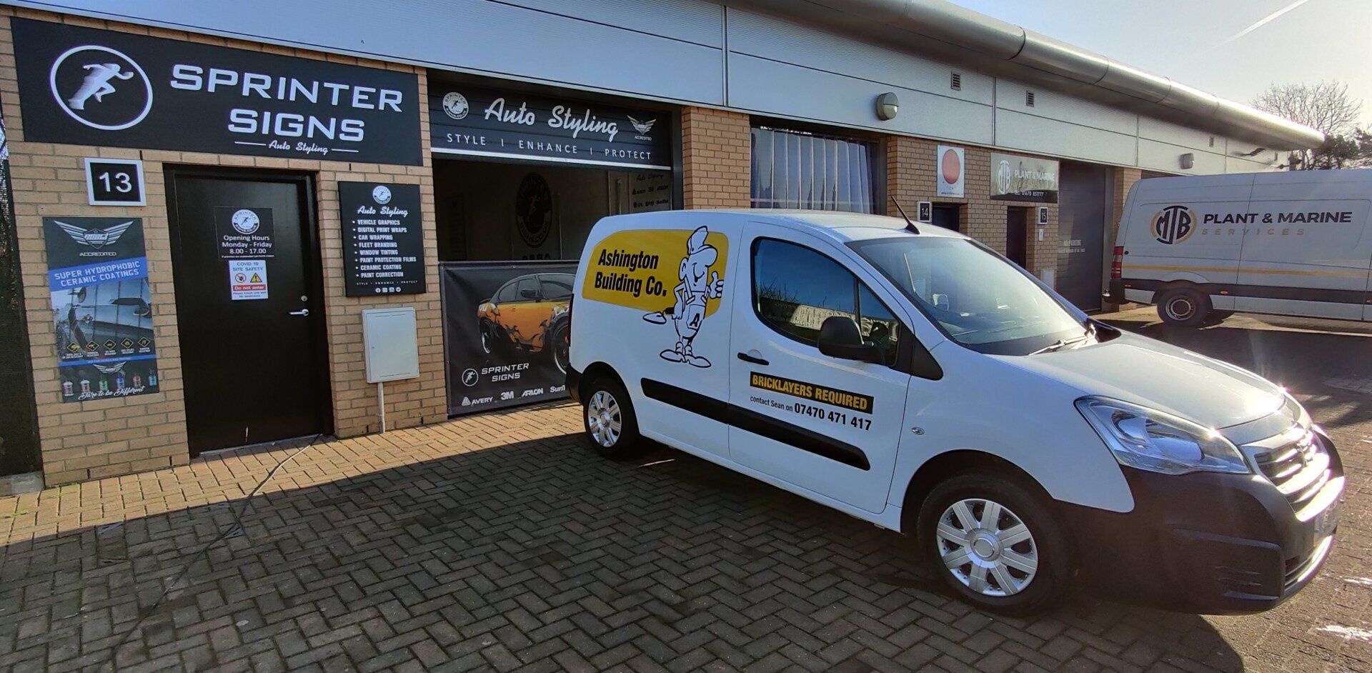 Vinyl van livery Property Brothers Ashington