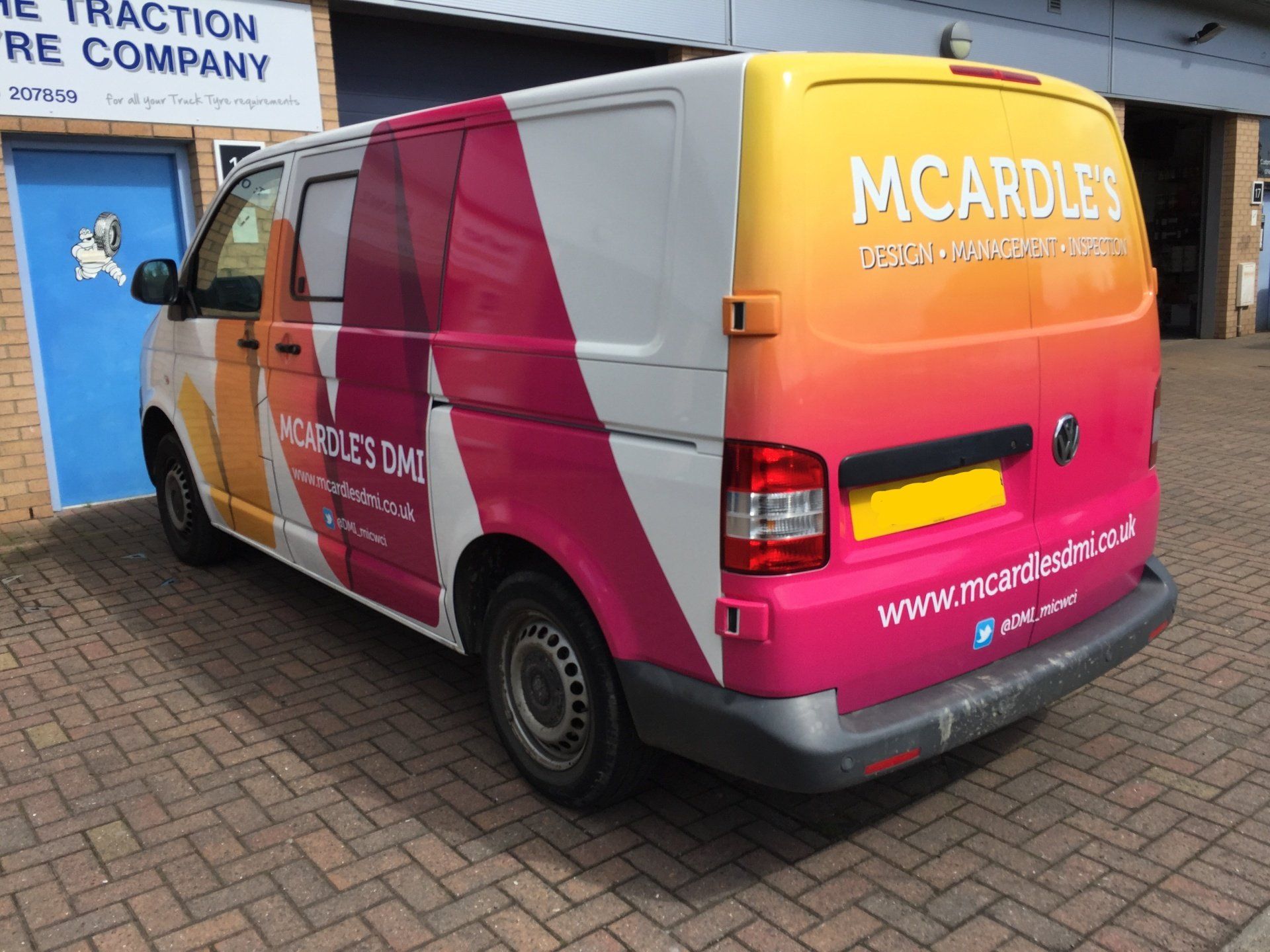 Printed vinyl part wrap van graphics Bedlington