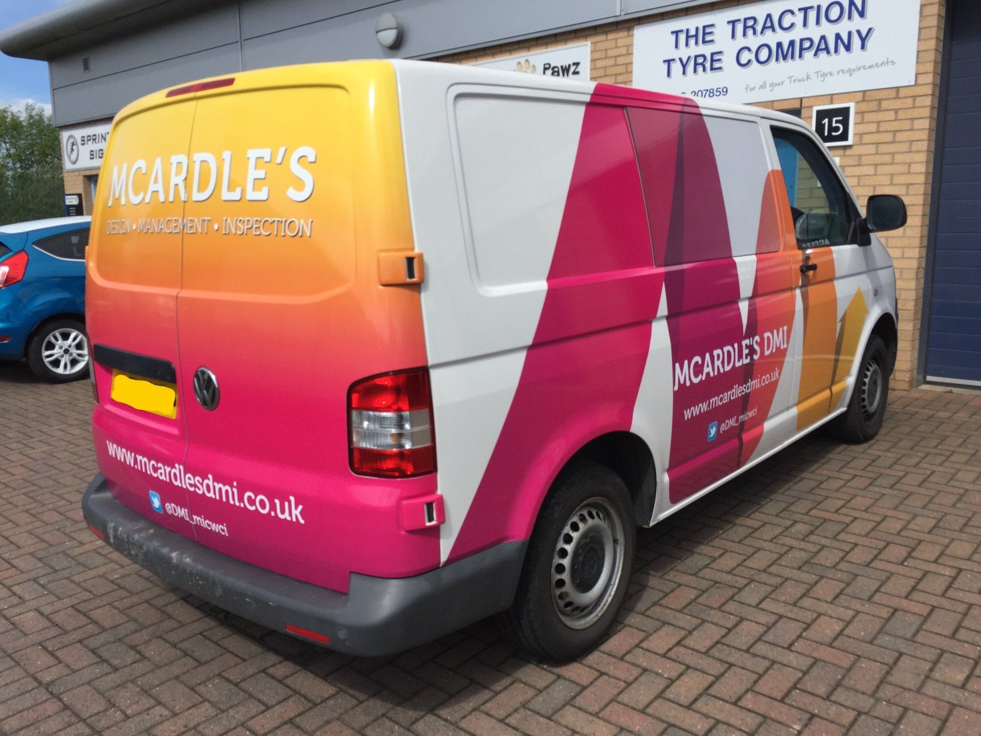 Printed part wrap van livery Bedlington
