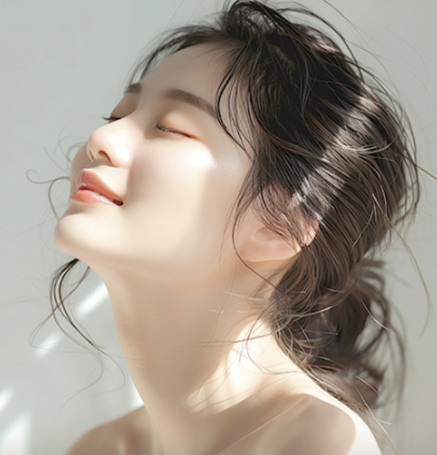 Patient with natural, refreshed facial profile