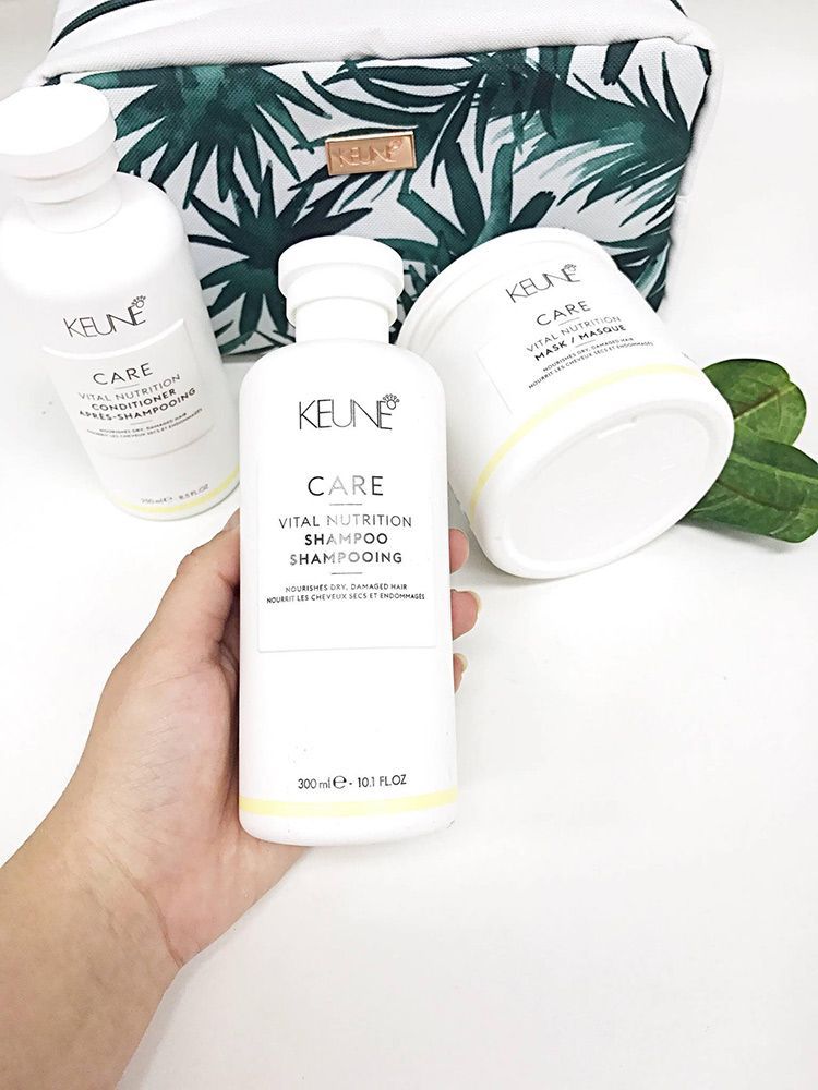 A Person is Holding a Bottle of Keune Care Shampoo and Conditioner — Instyle Hair on B in Berserker, QLD