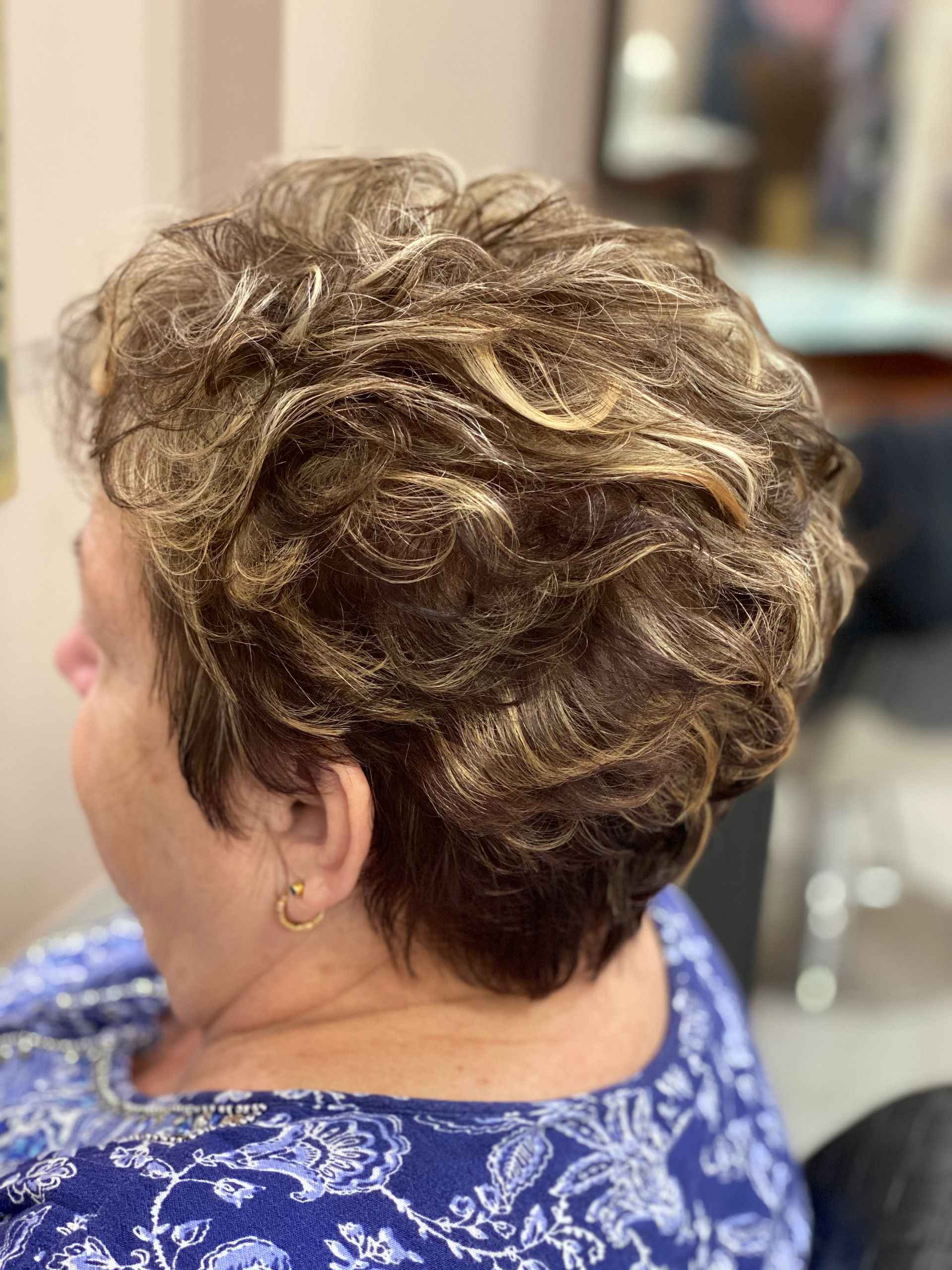 An Older Woman with New Hair cut in a Salon — Instyle Hair on B in Berserker, QLD