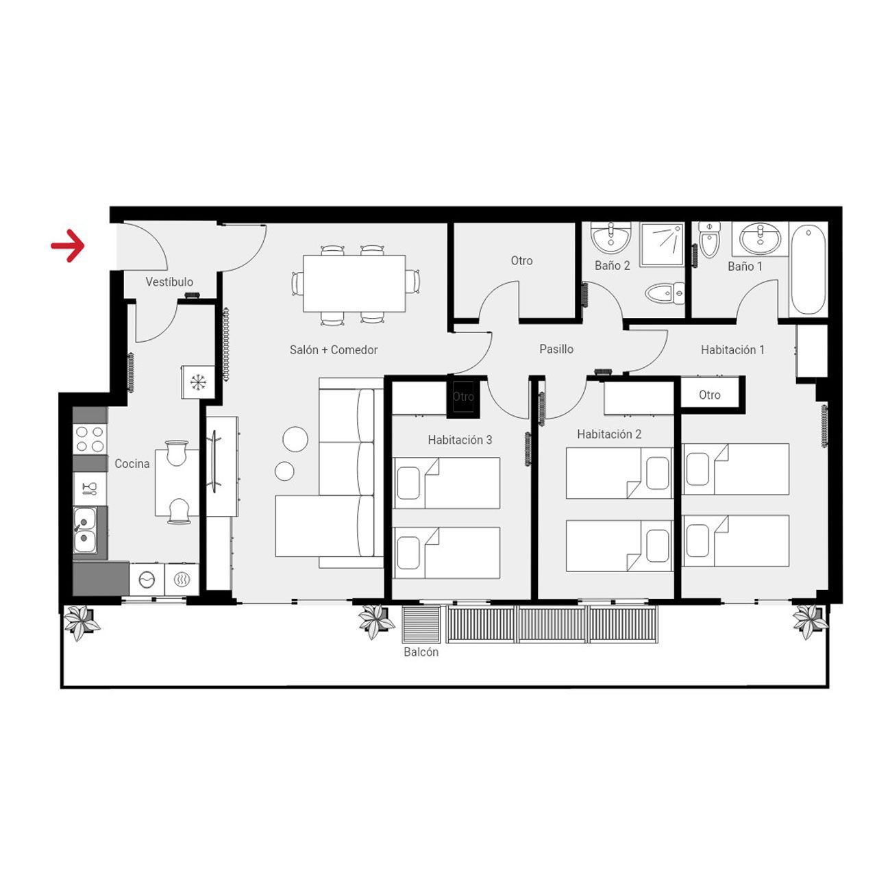 Plano de un piso