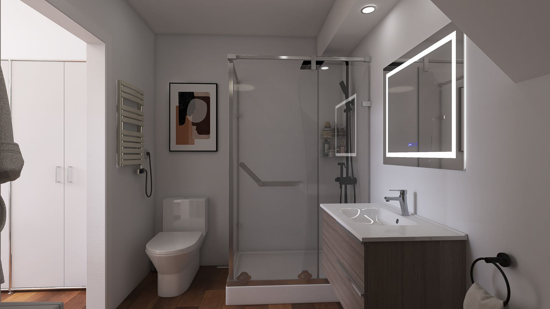 Render de un baño
