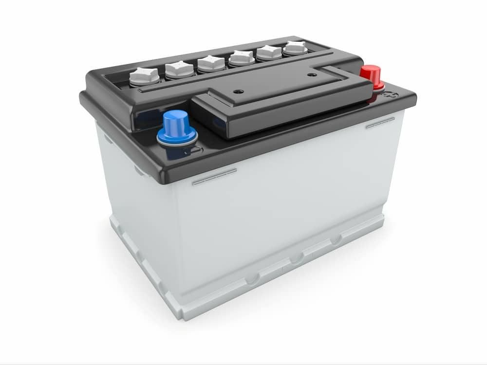 A Car Battery Is Shown On A White Background — Signature Mechanical In South Gladstone, QLD