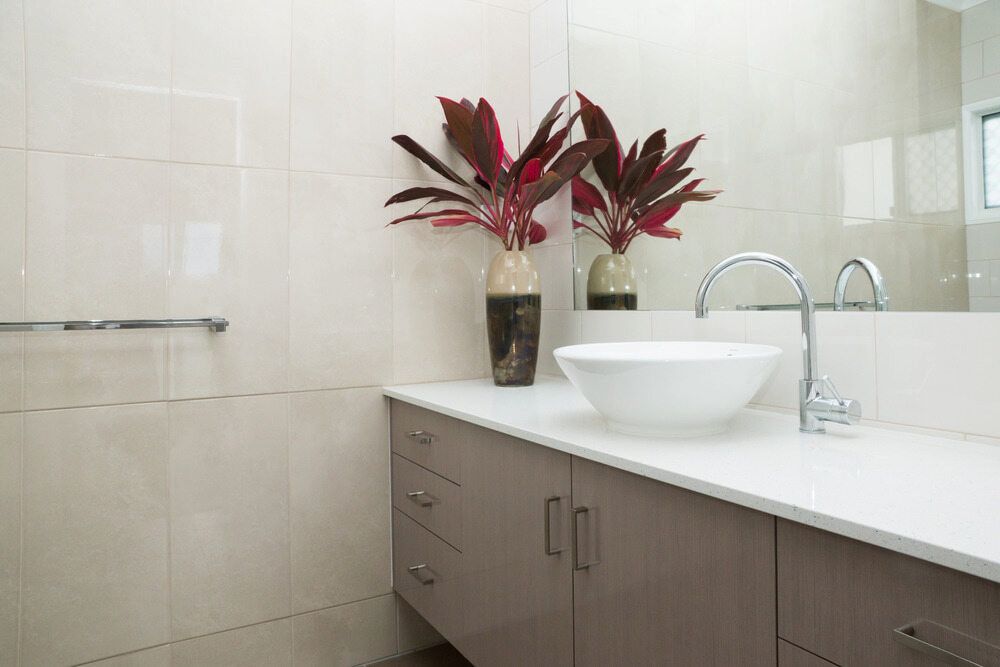 Bathroom Vanity With a White Countertop — J&C Quality Construction in Bowral, NSW