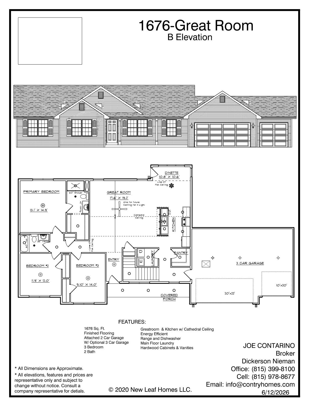 Floor plan of a house, labeled 