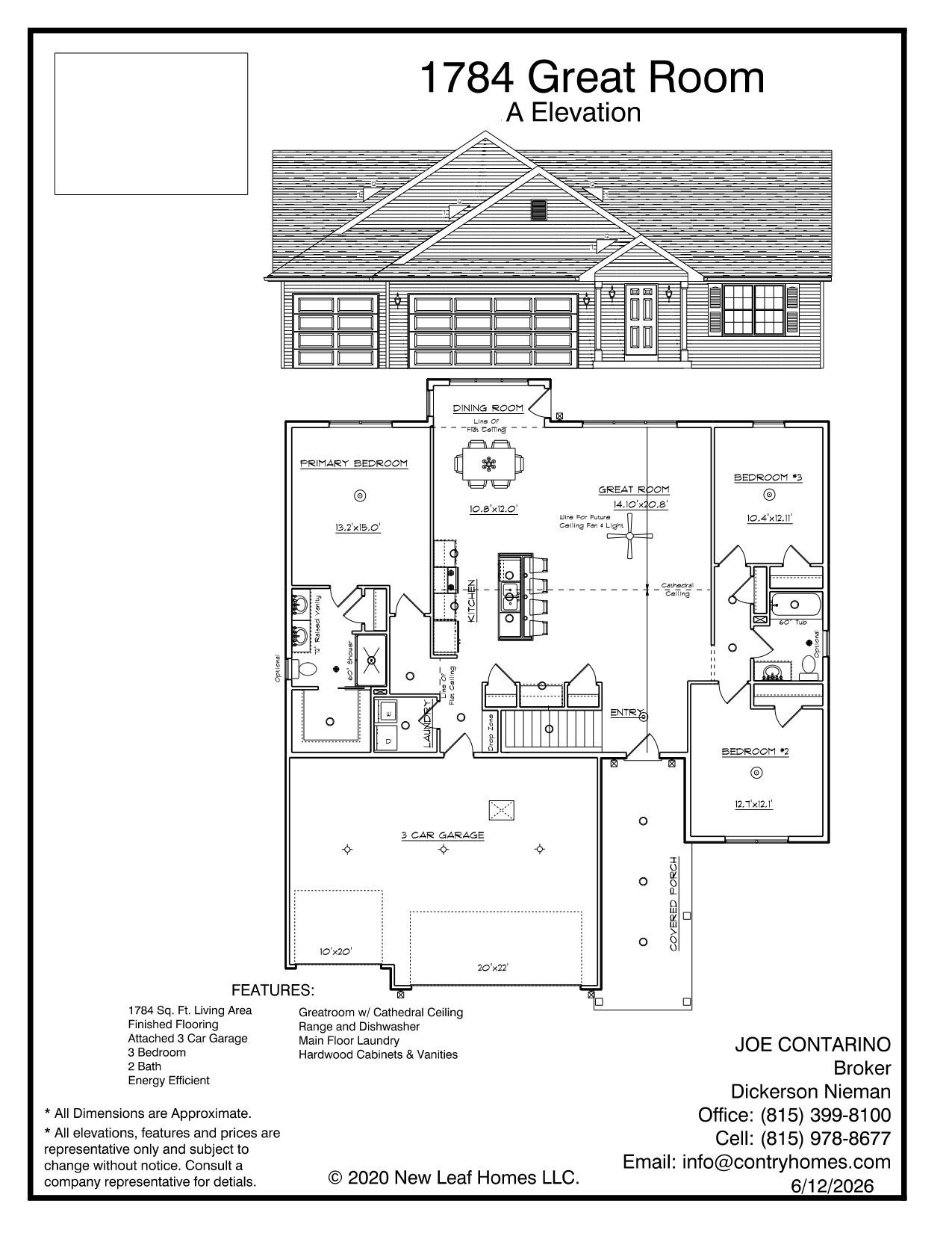 Floor plan of a house, labeled 