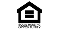Equal Housing Opportunity logo with a house shape and an equals sign.